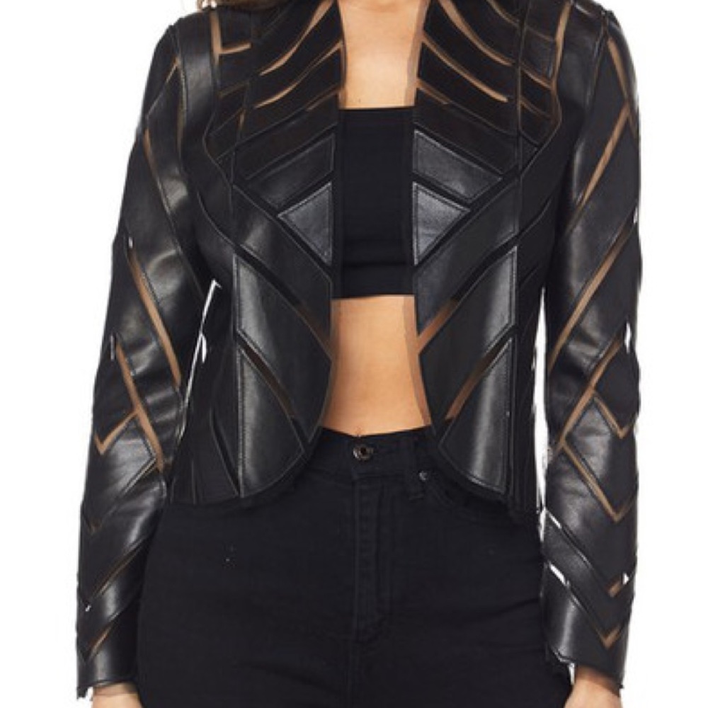 Hot & Delicious black long sleeve cropped jacket